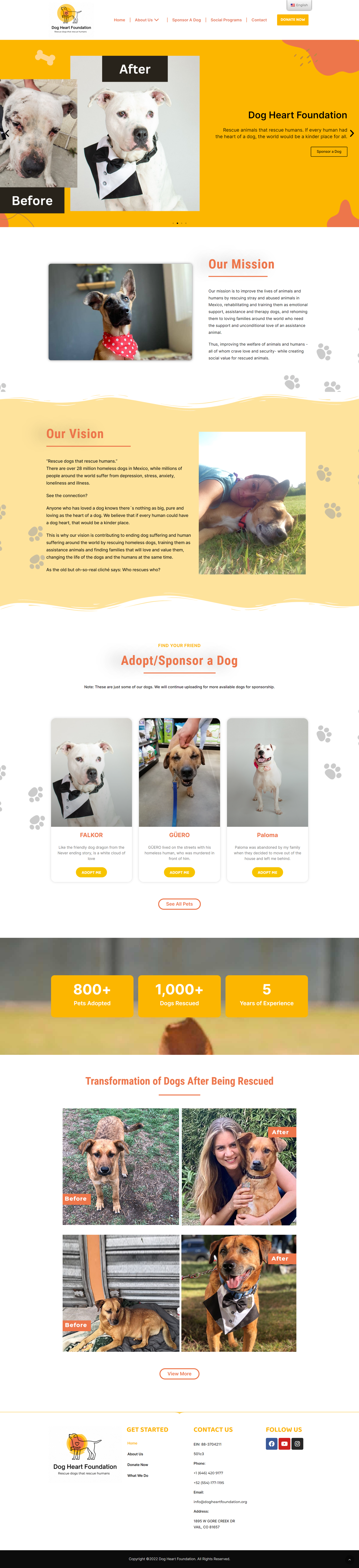 a screenshot of dogs website