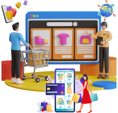 people using e-commerce services